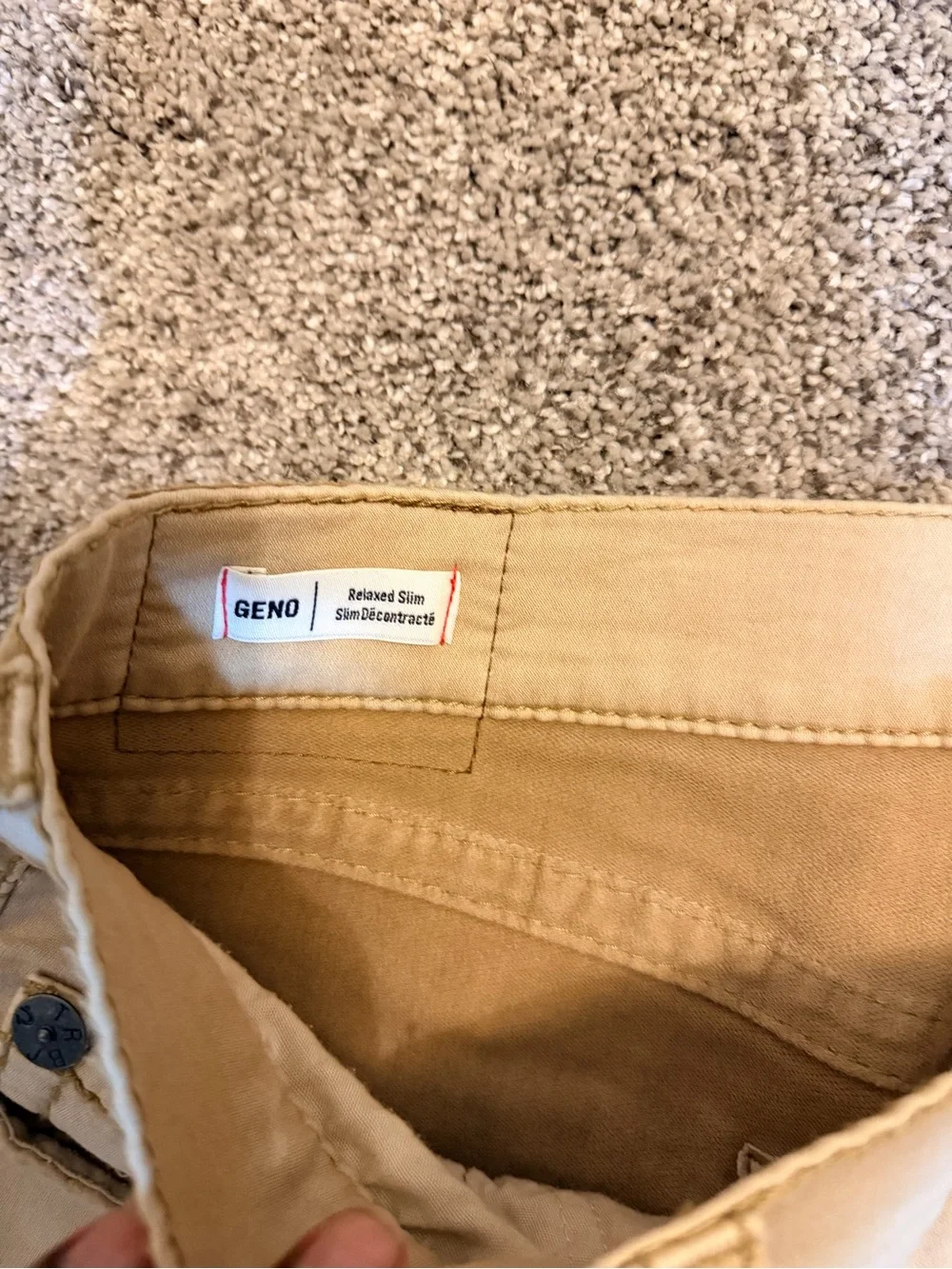 True Religion Men's Khaki Cut-Off Denim Shorts